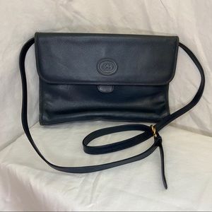 Authentic GUCCI leather & velour Satchel/ ShoulderPurse with detachable straps